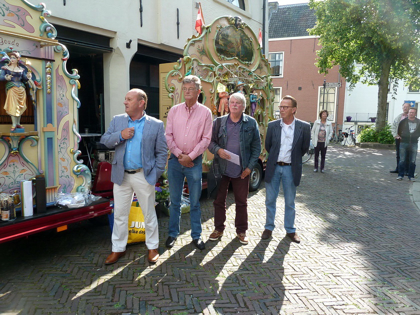 13. Gouda, 31 juli 2015. Hans de Korte, Ries van Beek, Norbert Smeele en Jan van Vliet